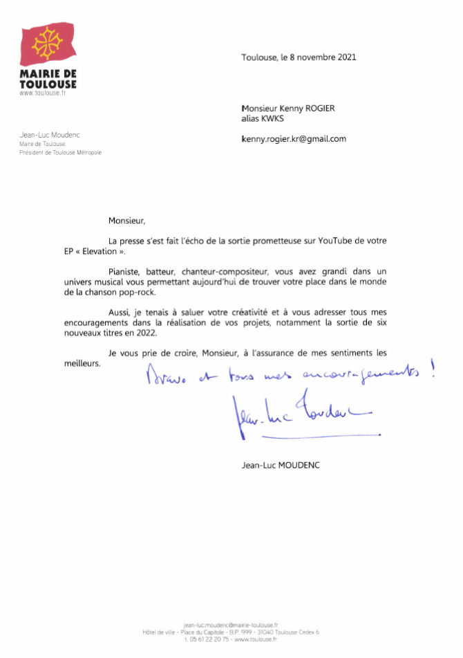 Félicitations du maire de Toulouse